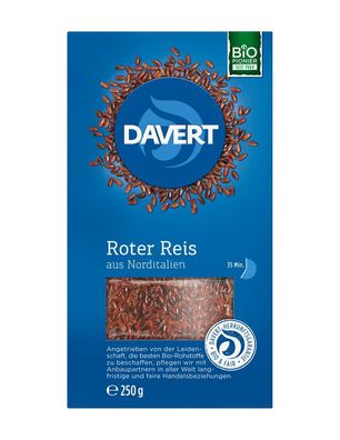 3x Davert Roter Reis 250g 250g