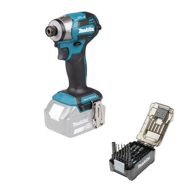 Makita Akku-Schlagschrauber DTD173Z 18V + Bohrer-Bit-Set 31-tlg. Impact Black E-22866