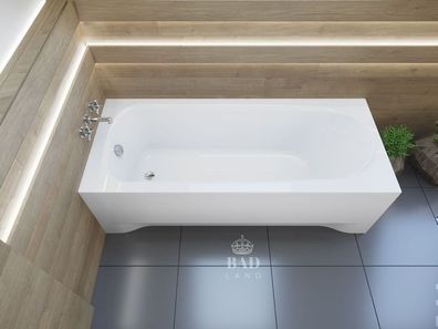 Badewanne Rechteck Acryl MEDIUM 170x75 Weiß AcrylSchürze | Ablauf & Füße GRATIS !