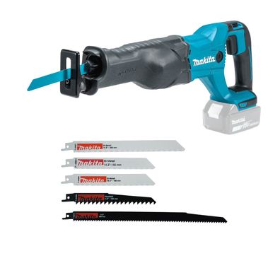 Makita Akku-Reciprosäge DJR186Z 18V + Reciprosägeblatt-Set P-83945