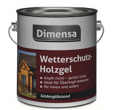 Wetterschutz Holzgel 2.5L/5L Langzeitlasur Seidenglänzend Dimensa MHD:08.22-04.24