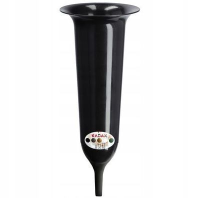 KADAX Grabvase, Blumenvase, Kunststoff-Vase, 13.5 cm, Erdspieß, schwarz