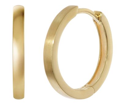 trendor Schmuck Unisex Ohrringe Klapp-Creolen Gold 333/8K 16x2 mm 21694