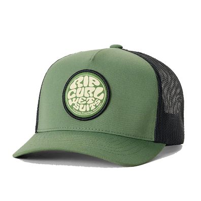 RIP CURL Kids Snapback Trucker Cap Wetsuit Icon aloe