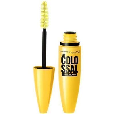 Maybelline Colossal 100% Schwarz Volumen Mascara, 10,7 ml - Perfekte Wimpernverd