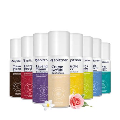 Spitzner Duschschaum Entdecker-Set klein 8x 50 ml Wellness-Dusche sanft hautverträgl