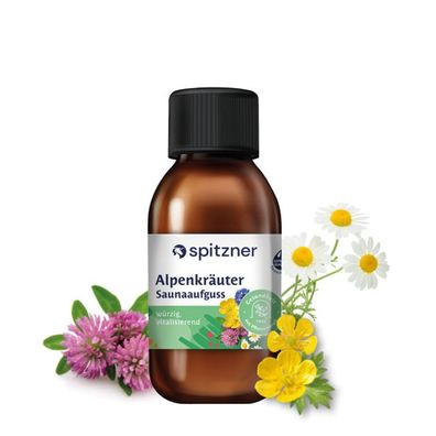 Spitzner Saunaaufguss Alpenkräuter 125 ml Wellness Sauna Aufguss Wellnessaufguss