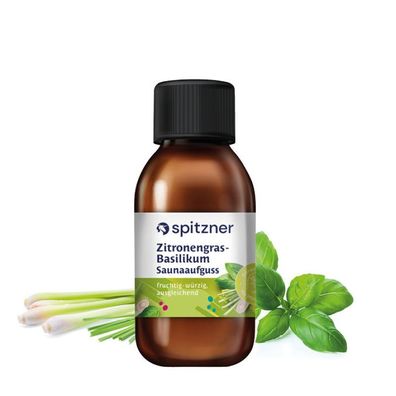 Spitzner Saunaaufguss Zitronengras-Basilikum 125 ml Wellness Sauna Aufguss Wellnessa