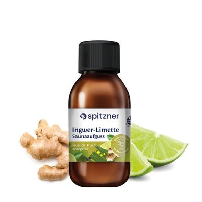 Spitzner Saunaaufguss Ingwer-Limette 125 ml Wellness Sauna Aufguss Wellnessaufguss