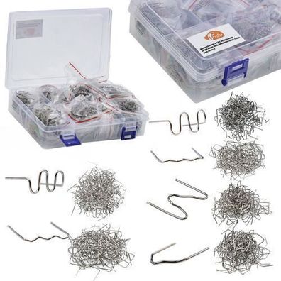 Rosfix Kunststoffklammern Set – 1800 Stk. 6 Typen | 0,6–0,8 mm Stahldraht