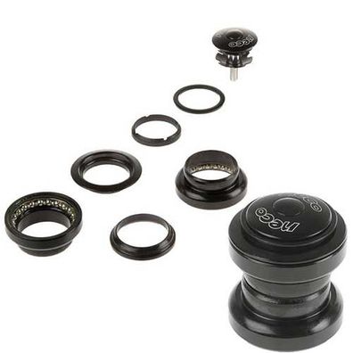 Steuersatz 1 1/8" Ahead, Alu schwarz, Messingschlager, 390316