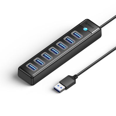 Orico USB 3.0 Hub 7-Port mit USB-C Stromanschluss 5 Gbit/s 1m Kabel