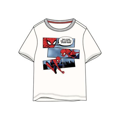 Marvel Spider Man Kinder Kurzarmshirt aus Baumwolle weiß Kinder Shirt