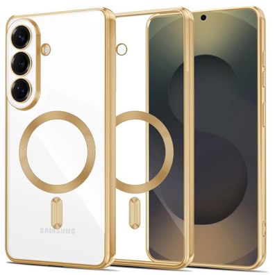 Tech-Protect MagFlex für Samsung Galaxy S26+ Glänzendes Gold Magnetisch Handyhülle