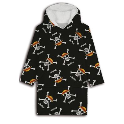 One Piece Poncho – Sweat Kapuzenponcho Coral Fleece für Erwachsene