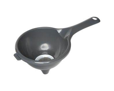 Küchentrichter mit Sieb in Grau – Ideal für Öl, Essig & mehr