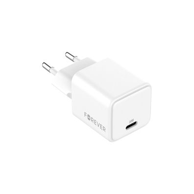 Forever TC-08 GaN Schnellladegerät 20W USB-C Power Delivery – Weiß