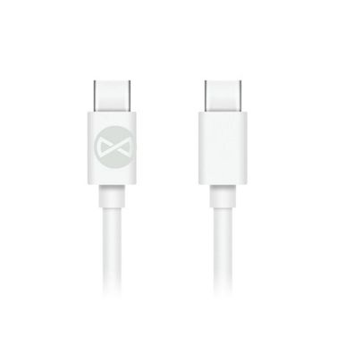 Forever USB C Kabel USB C 1 m 60 W Schnellladen Daten weiß