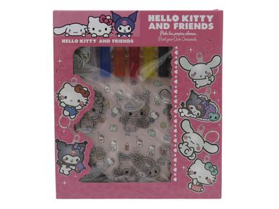Hello Kitty Bastelset Anhänger bemalen 6 Motive 8 Farben 6 Schlüsselringe Kreativs