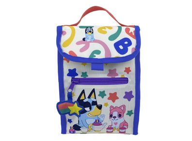 Bluey Snacktasche Kinder Kühltasche 24 × 17 cm isoliert mit Tragegriff und Frontta