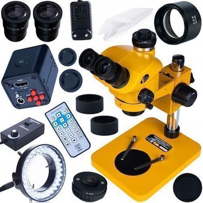 Rosfix Trinokular Stereomikroskop 7–50x – 16MP 4K Kamera | LED, Barlow 0.5x