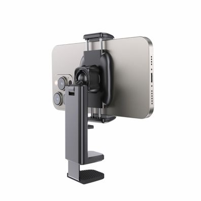 Swissten Universal Smartphone Holder mit Klammergriff – Schwarz