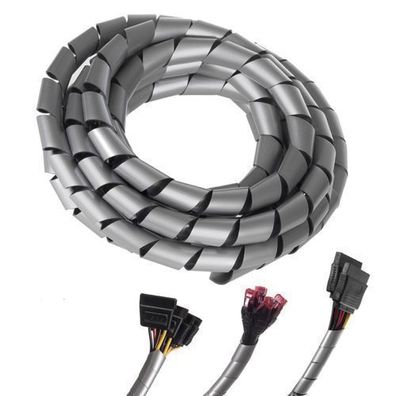 Kabelorganizer Kabelspirale Spiralband Kabelschlauch Wickelschlauch 3m