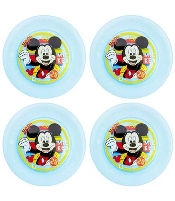 Disney Mickey Mouse Kinder Teller Set 4 teilig geeignet für Mikrowelle und Spülmas