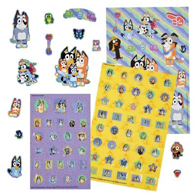 Bluey Aufkleber Set 500 Stück mehrfarbig Sticker Set für Kinder Schule Freizeit