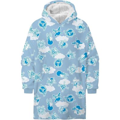 One Piece Hoodie Blanket Groß 110 × 95 cm Kuscheldecke mit Ärmeln und Kapuze Oversize