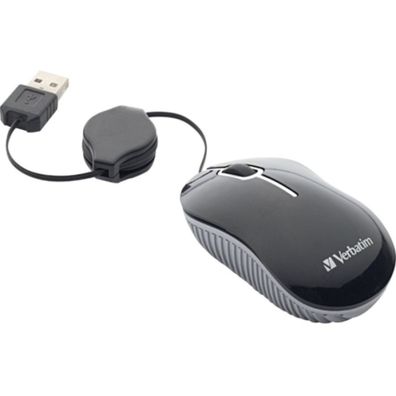 Verbatim Mini Travel Laser Maus USB mit Einziehkabel