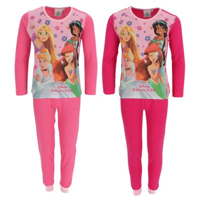 Disney Prinzessin Kinder Pyjama Schlafanzug Langarm Zweiteiler für Mädchen aus