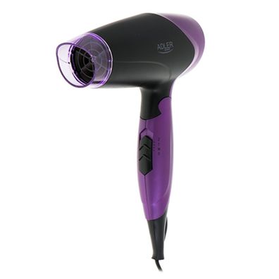 Adler AD 2260 Haartrockner 1600W, Schwarz-Lila - Föhn mit Klappgriff