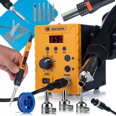 Rosfix Set Lötstation 858D Ultra 700W + Lötkolben 80W + Matte 500°C