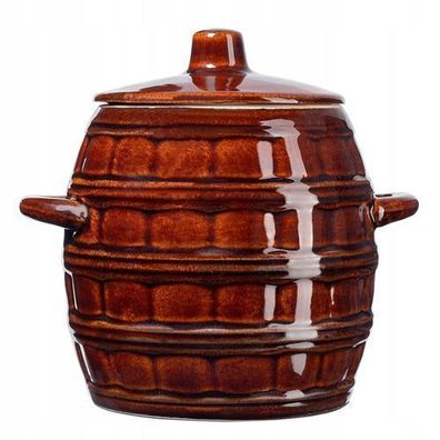 KADAX Steinzeugtopf, Keramiktopf mit Seitengriffe und Deckel, 2,5L