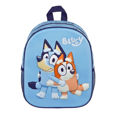 Bluey 3D Rucksack blau Kinder Backpack für Kindergarten Schule Freizeit und Reise