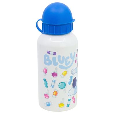 Bluey Wasserflasche 400 ml Aluminium Flasche Schule & Freizeit mit Sicherheitsvers