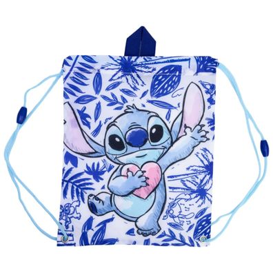 Lilo & Stitch Turnbeutel Lunchbag mit Regenbogenmotiv für Kinder mit Kordelzug