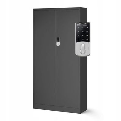 Aktenschrank Metallschrank mit Zahlenschloss Büroschrank 185x90x40 cm Anthrazit