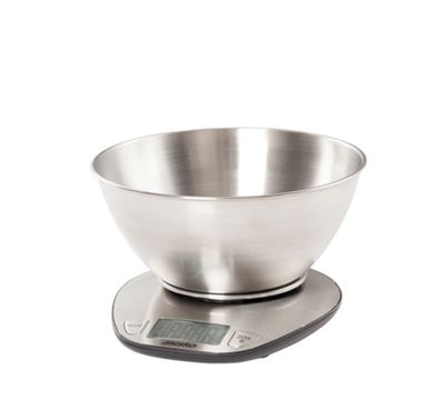 Mesko MS 3152 Digitale Küchenwaage mit Edelstahlschüssel 2 L, LCD-Display