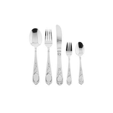 Rococo 30-teiliges Besteckset aus hochwertigem 18/10-Edelstahl - Silber