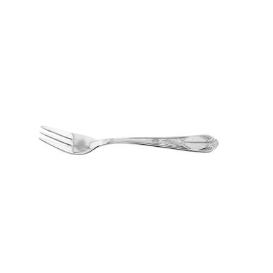 Rococo 6-teiliges Kuchengabel-Set aus hochwertigem 18/10-Edelstahl - Silber