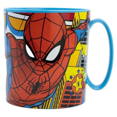 Spiderman Becher Mikrowellengeeigneter Kunststoffbecher 390?ml – Motivbecher für
