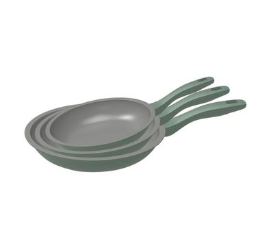 Michelino Alythia Bratpfannen-Set - ø20 cm, ø24 cm, ø28 cm, Induktionsgeeignet