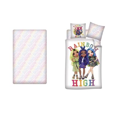 Rainbow High – Bettwäsche-Set mit 1x Bettbezug(140x200cm), 1x Kissenbezug(63x63cm)