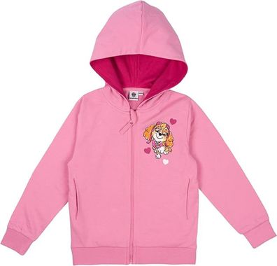 Paw Patrol Sweatjacke für Mädchen – Pinker Kapuzenpullover mit Reißverschluss