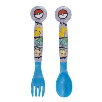 Pokemon Kinderbesteck Löffel und Gabel für Kinder