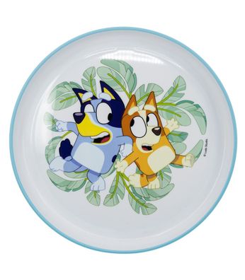 Bluey Kinder Teller mit rutschhemmender Basis Premium Bicolor für Esstisch und Alltag