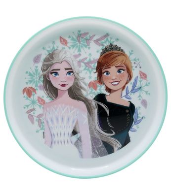 Disney Frozen Kinder Teller mit rutschhemmender Basis Premium Bicolor für Esstisch