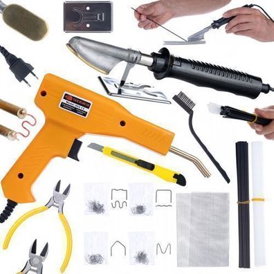 Rosfix Set Kunststoffschweißgerät + Heißluft-Lötkolben | 230V, 750°C, 200 Klammern